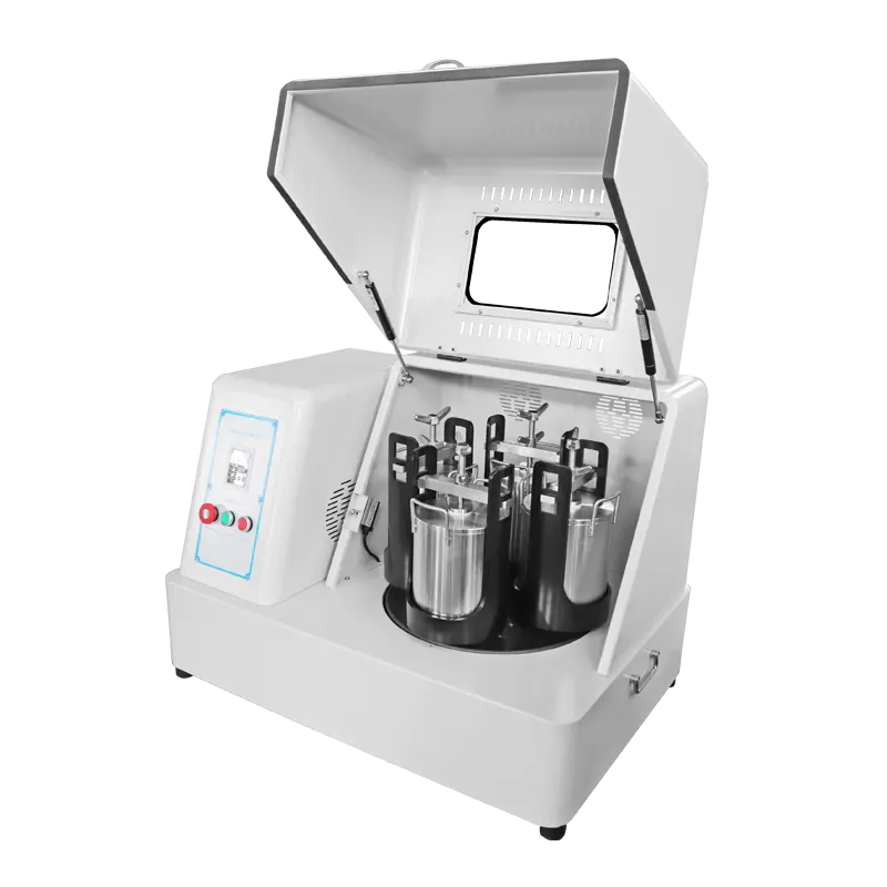 TENCAN vertical square planetary ball mill with grinding jars mounted on the planet disk