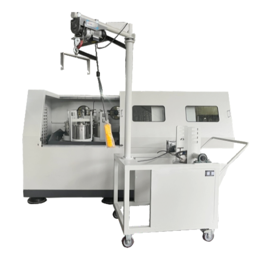 Heavy-duty full-directional planetary ball mill with grinding jars mounted on the sun wheel