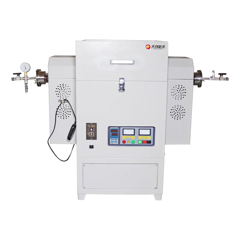 Rotary tube furnace for continuous powder calcination and sintering