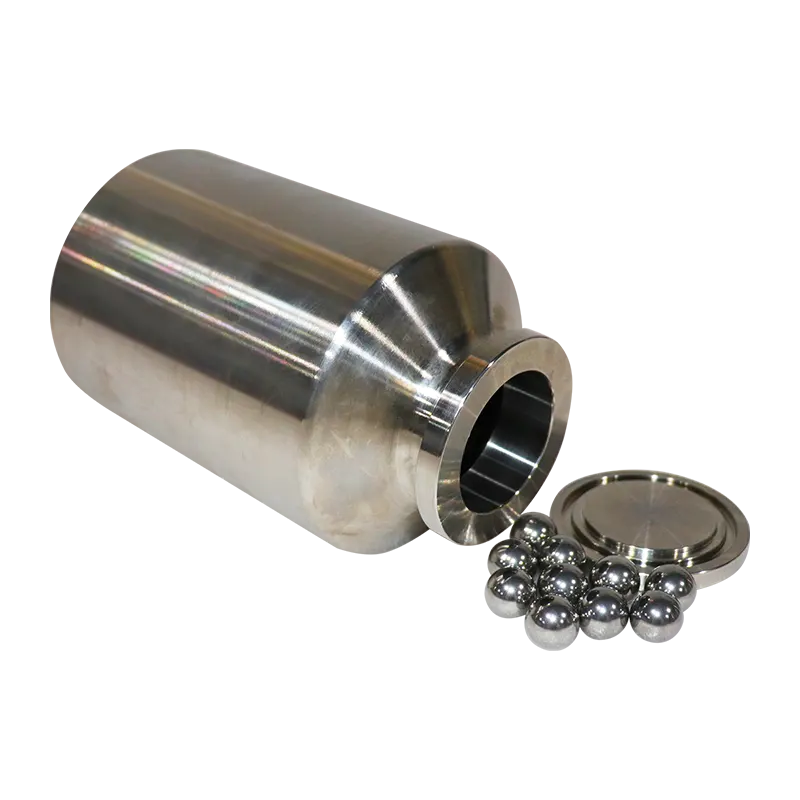 Stainless steel roll mill jar with lid for laboratory roller ball milling