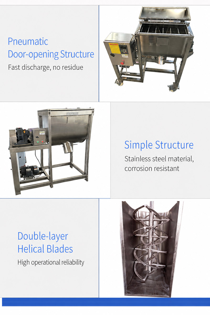 Horizontal ribbon mixer