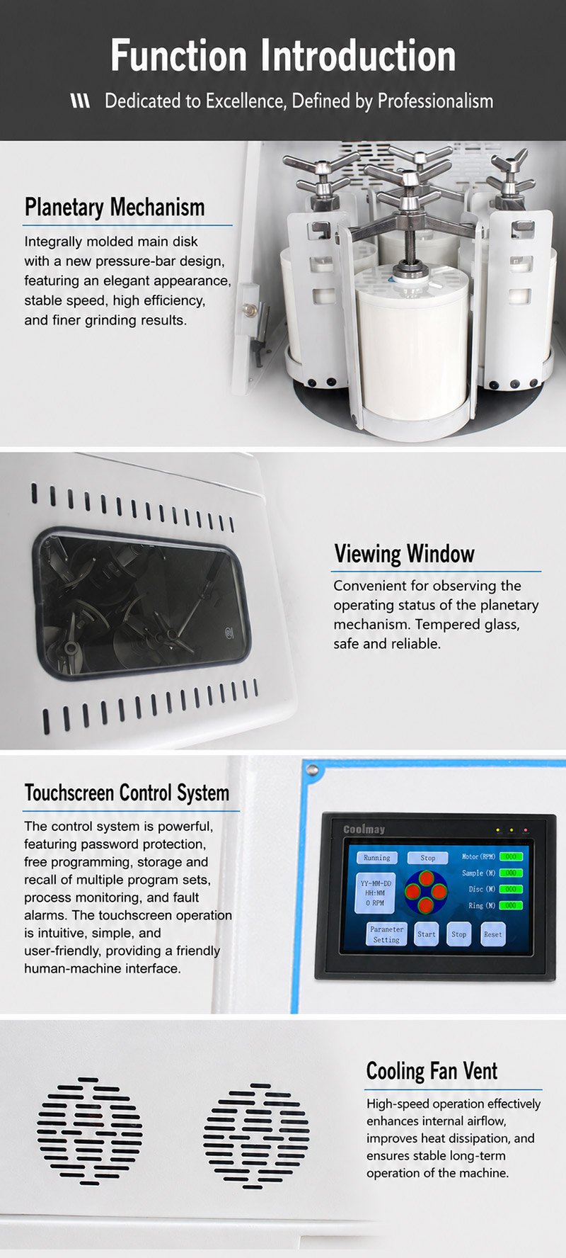 Microcomputer planetary ball mill